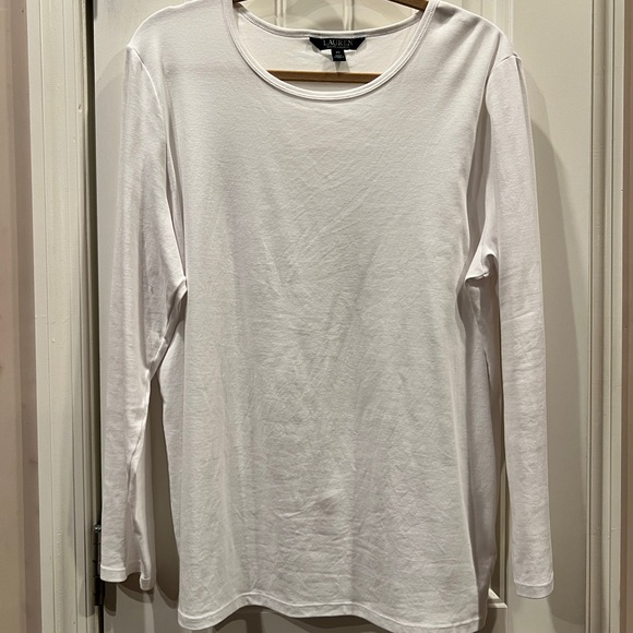 Polo Ralph Lauren Tops - Polo by Ralph Lauren Women's Long-Sleeve Crewneck Tee White Sz 2x
